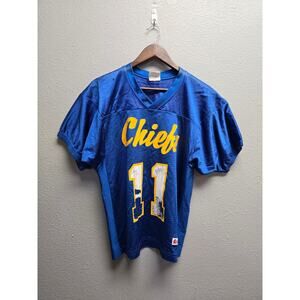 Vintage Football Shirt Riddell Chiefs Jersey Lopez #11 Blue Yellow Small